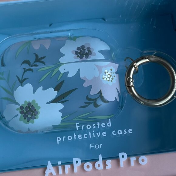 Frosted Floral Silicone Case for Airpods Pro PINK SKY Softshell - Picture 4 of 5